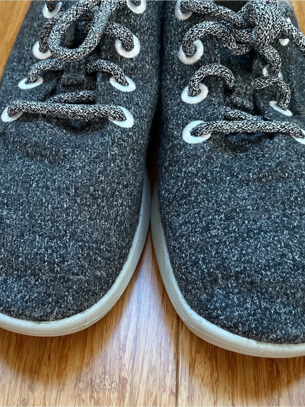 Allbirds Wool Runners Charcoal Grey Knit Lace Up Sneaker lightweight Women US 9
